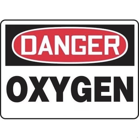 Accuform OSHA DANGER SAFETY SIGN OXYGEN 14 in MCHL214XL